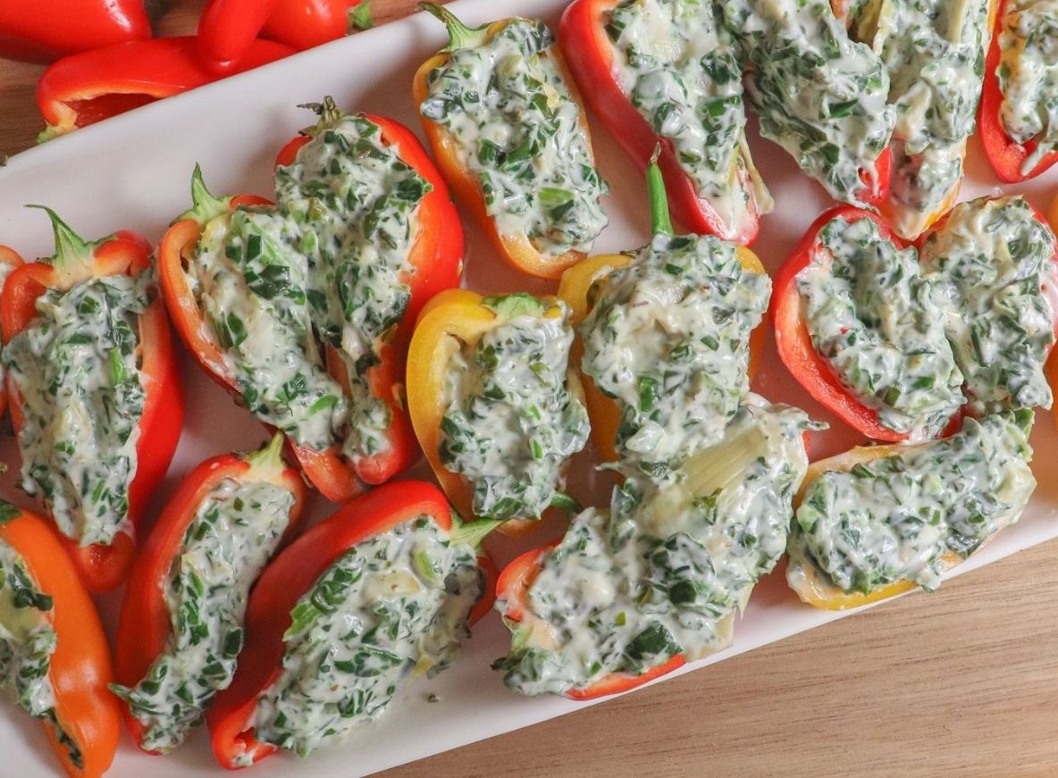 Spinach Artichoke Pepper Popper Recipe