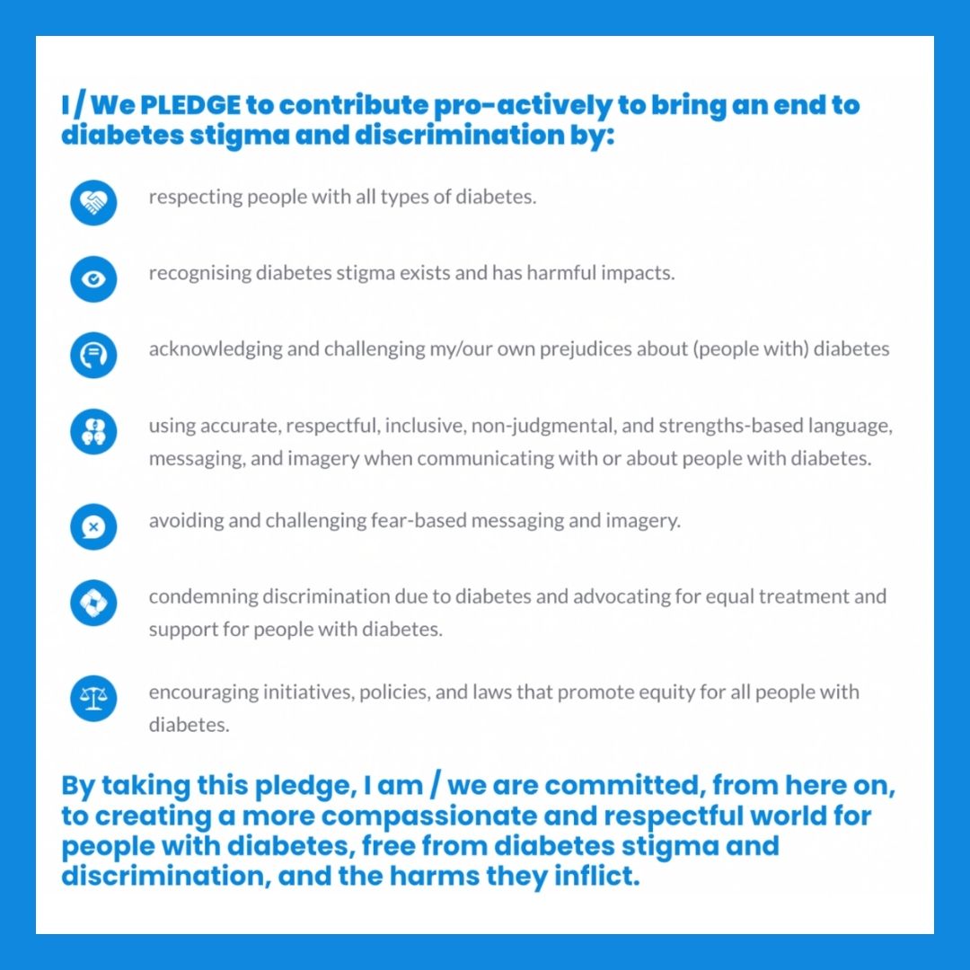 Pledge to end diabetes stigma