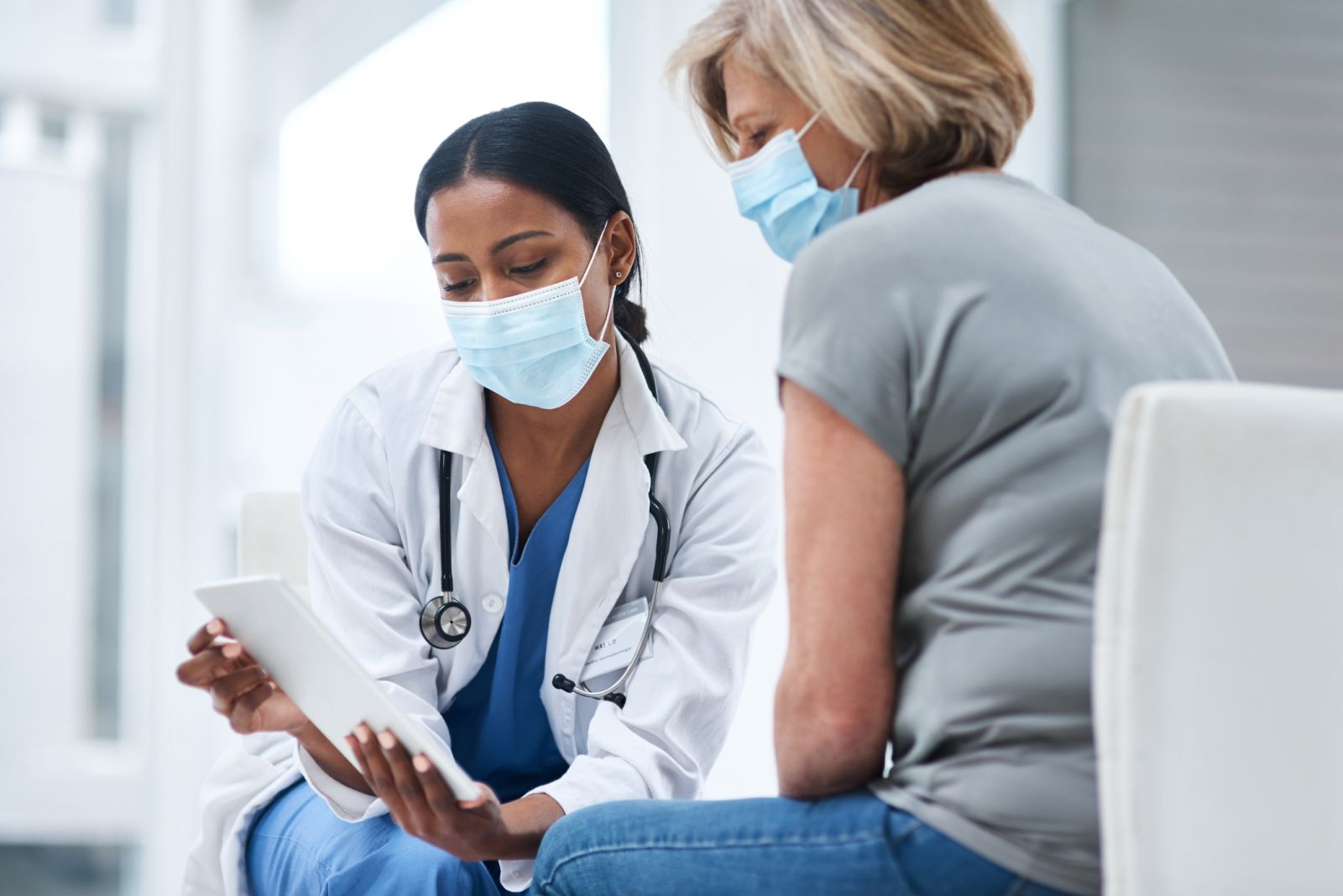 doctor and patient speaking