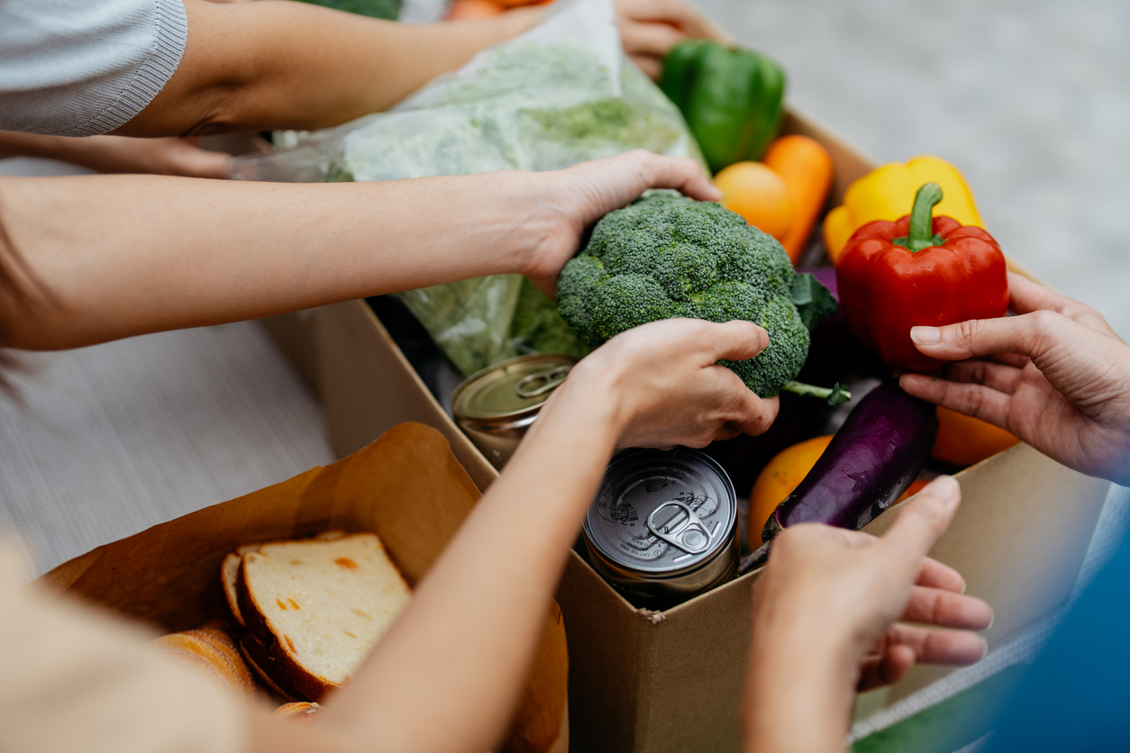 Box of healthy food