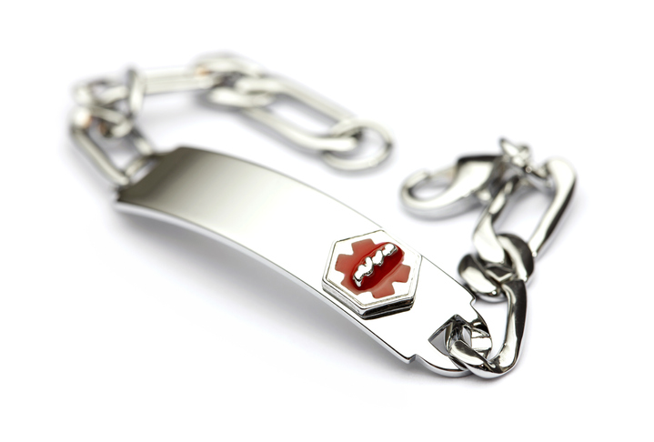 Diabetes medical ID jewelry