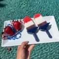 Red, white, and blue popsicles