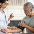 Man getting blood pressure reading